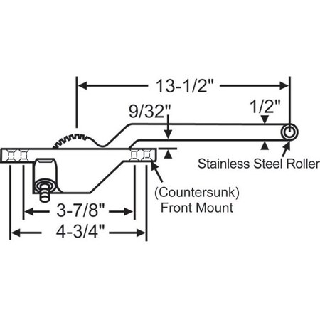 Strybuc LH Single Arm Operator 13-1/2 36-431-21